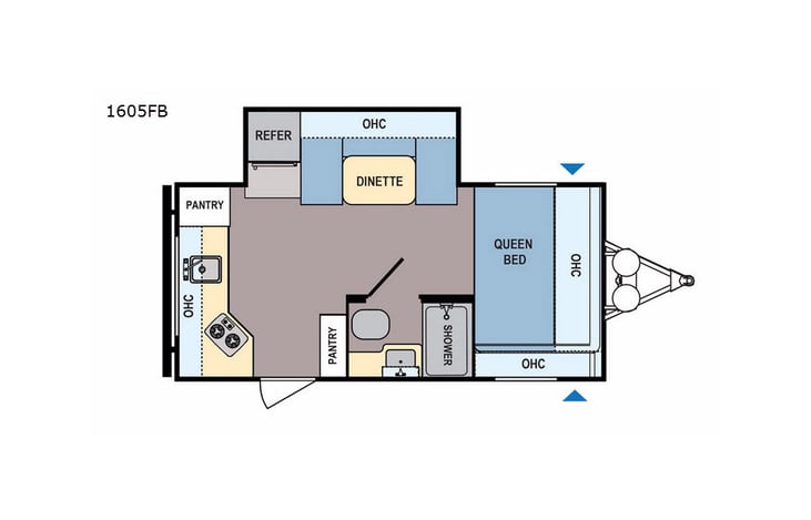 Representative floor plan provided by a trusted RVshare partner.