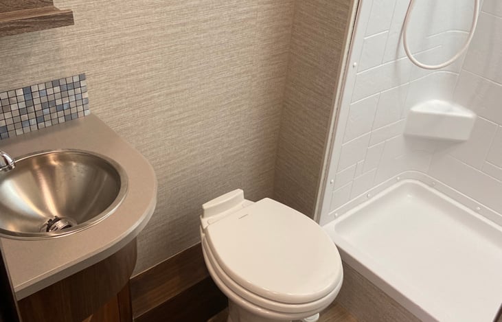 Upgraded porcelain toilet