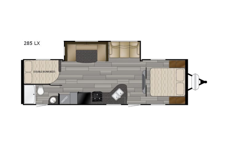 Representative floor plan provided by a trusted RVshare partner.
