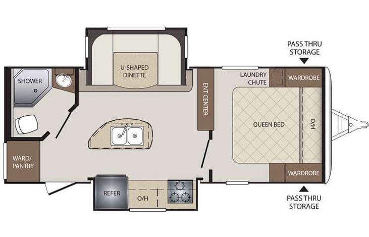 Representative floor plan provided by a trusted RVshare partner.