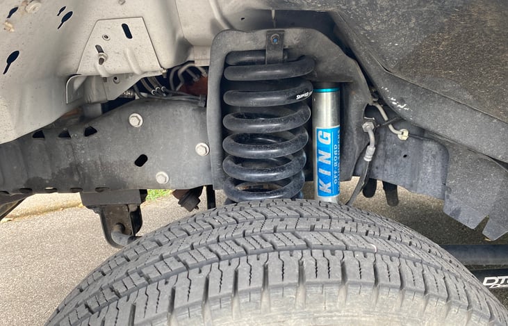 Lift and upgraded suspension makes driving this RV so much easier and smoother.