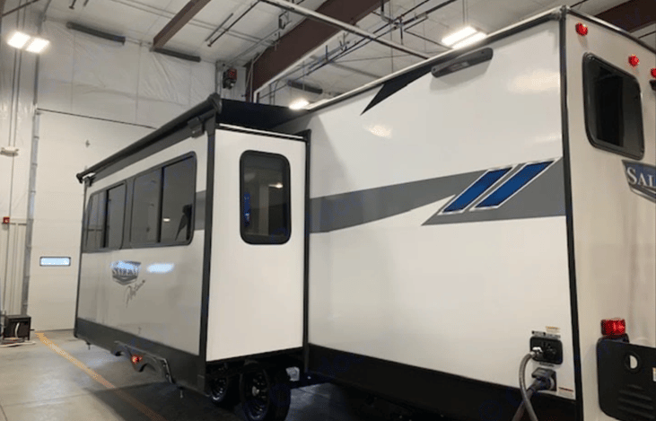 View from the back with the slide out.