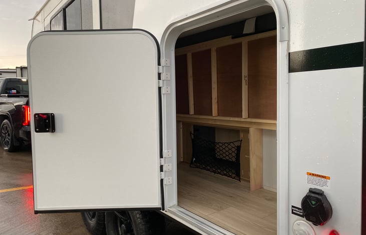 Extra storage space underneath bottom bunk bed