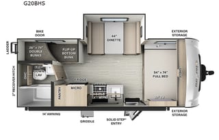 New Geo Pro G20BHS, Sleeps 6, Bunk Beds, Furnished
