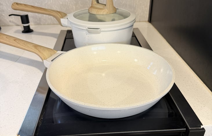 In addition to pots and pans, we include cutlery, spoons, a wine bottle opener, a can opener, foil/handiwrap, and most other kitchen items needed!