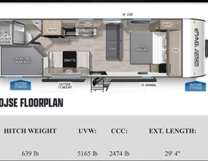 Forest River RV Cherokee Grey Wolf 26DJSE