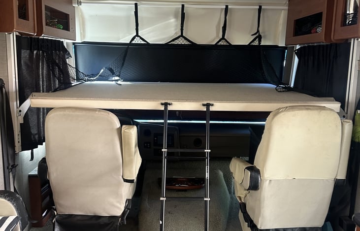 Overhead bed that can sleep 2 adults