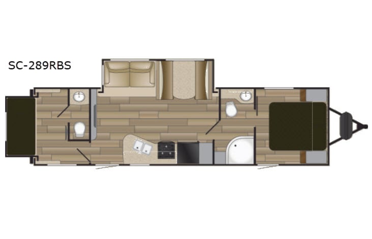 Representative floor plan provided by a trusted RVshare partner.