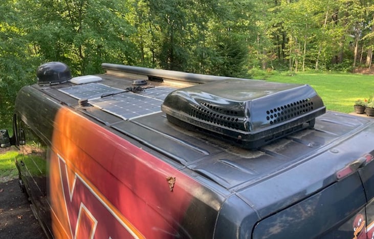 roof with solar panels