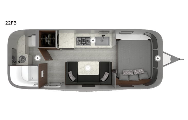 Representative floor plan provided by a trusted RVshare partner.