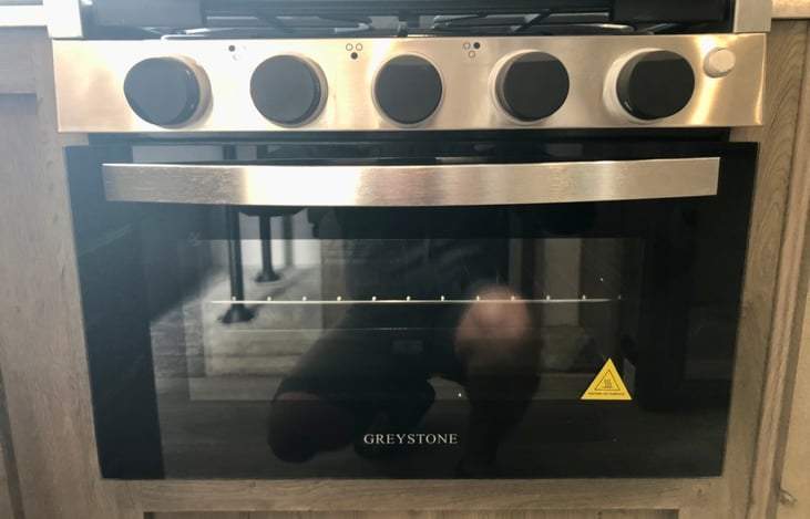 It's really nice to have an oven in an RV of this size.