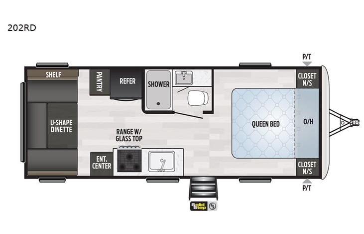 Representative floor plan provided by a trusted RVshare partner.