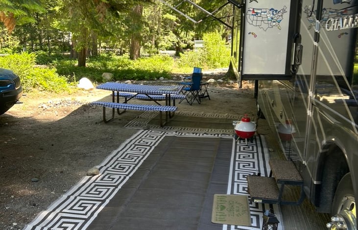 Campsite set up during our visit to Leavenworth, Wa. A beautiful location.