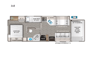 2022 Thor Four Winds 31E (with Bunkhouse)