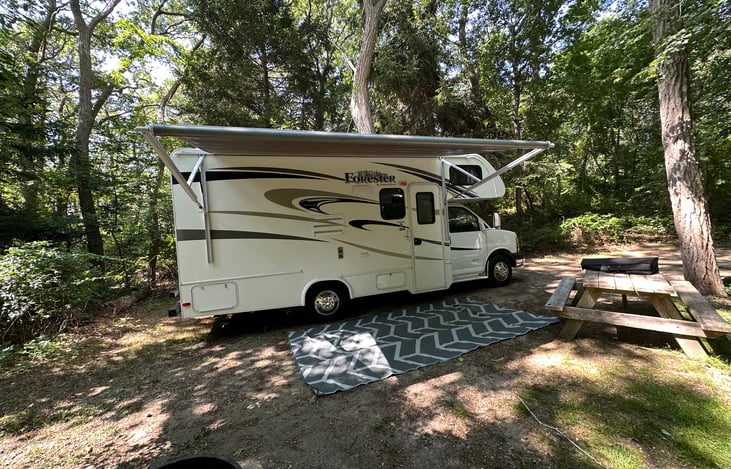 Right side of the rig with awning