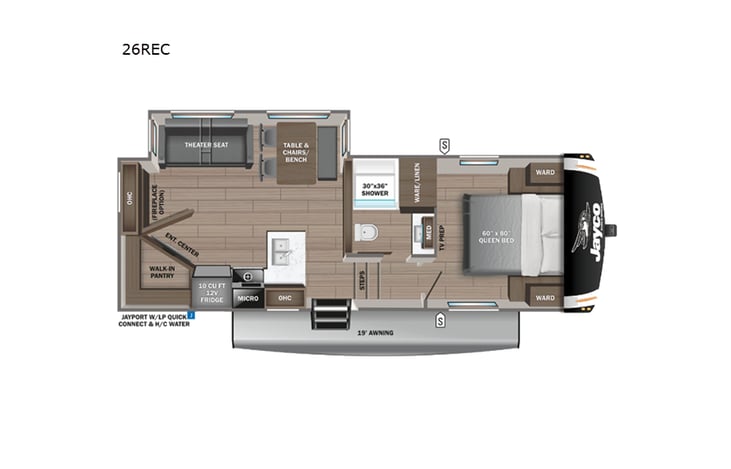 Representative floor plan provided by a trusted RVshare partner.