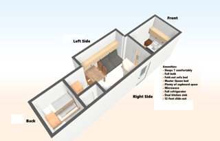 33-foot Chateau Travel Trailer w/real Queen bed. Home away from home delivered to you! Clean & safe!
