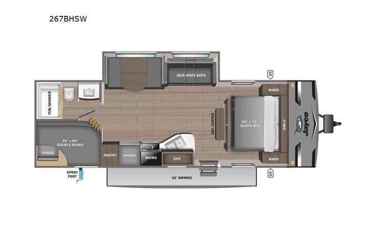 Representative floor plan provided by a trusted RVshare partner.