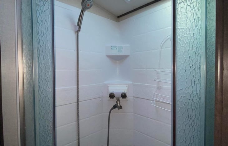 Large stand up shower in master bedroom