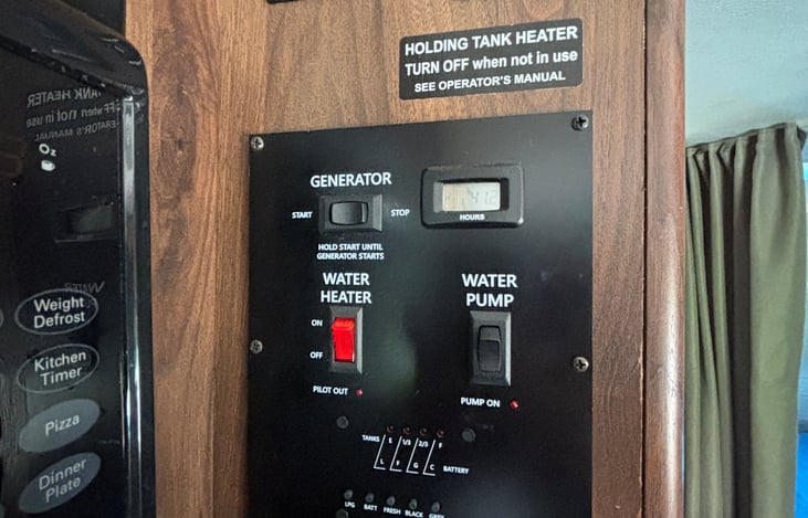 Easy to use control panel for the unit.