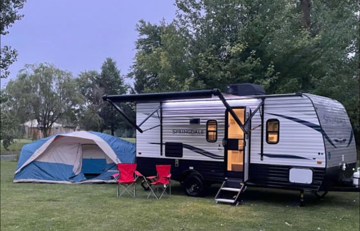 This makes for a perfect camping experience!