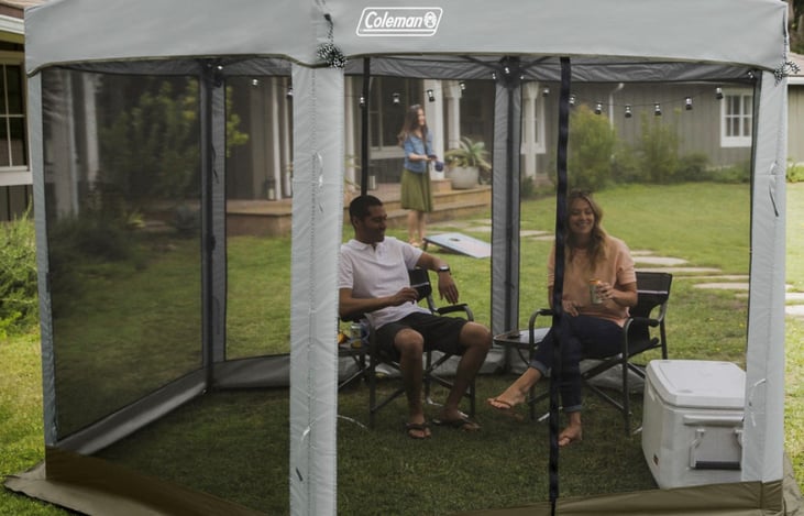 Coleman screened canopy available for rent.