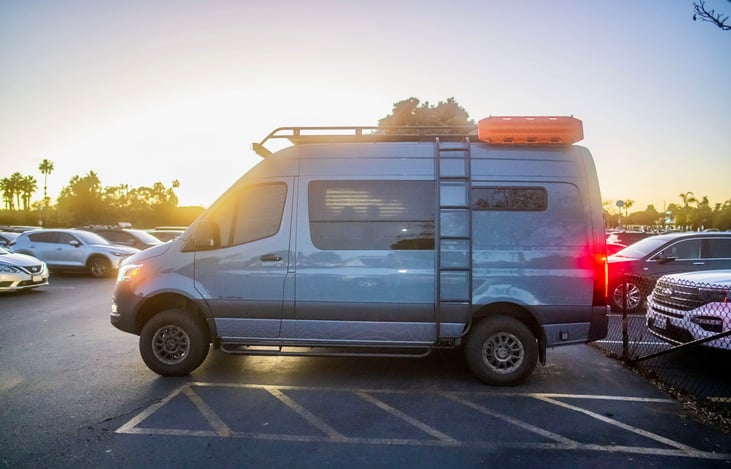 It fits regular parking spot.