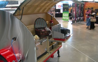 Cute Retro Red Teardrop Trailer