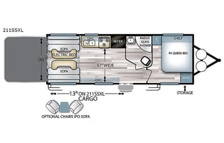 2017 Forest River 211SSXL Travel Trailer / Toyhauler