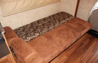 This RV has a very nice layout for a family.