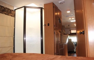 This RV has a very nice layout for a family.