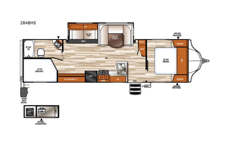 Representative floor plan provided by a trusted RVshare partner.