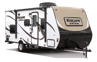 Modern travel trailer bunk house layout with all the comforts of home