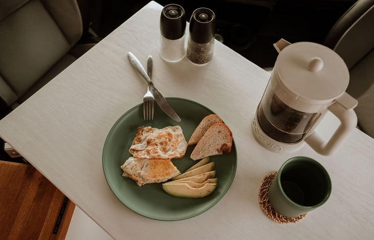 Make your own beautiful tropical breakfast with a view and avoid the long lines and expense at restaurants.