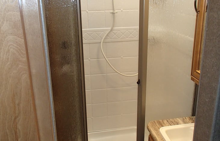 Spacious Shower for washing off the Days FUN!!