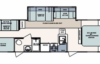 Forest River Surveyor w/ 4 bunk beds