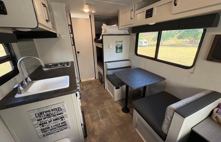 Escape the elements with a heater and strong AC!