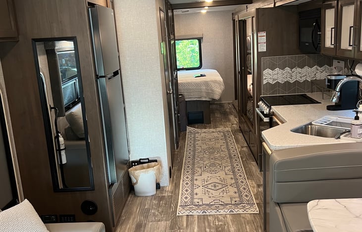 Hallway past bunks to master