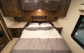 43 Toy Hauler with 4 bunks in the 18 foot garage!