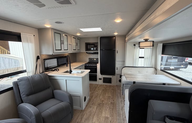 dining and kitchen area