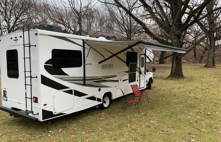 Enjoy the day under your 16 foot awning