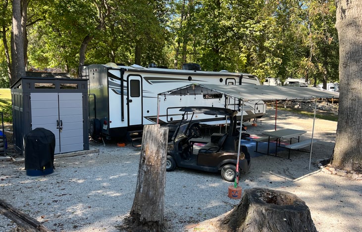 Our old permanent spot near Carlyle Lake.