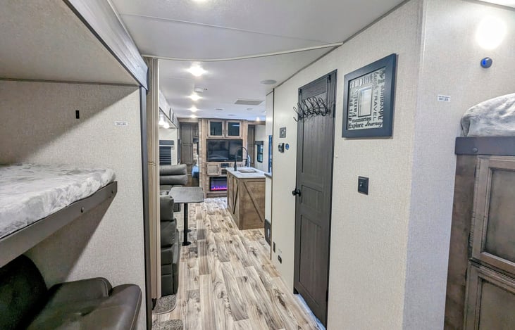 View from the rear bunk area