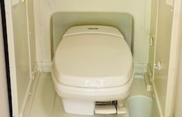 Toilet on board so when nature calls, you don't even have to leave!