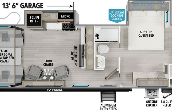 Plan view of your home away from home