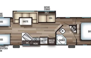 Bunk house with bonus outdoor kitchen