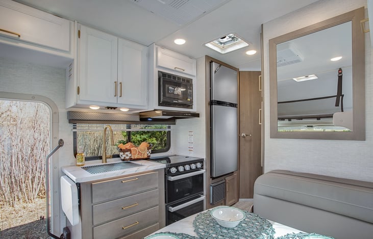 Refrigerator and a nice size freezer.