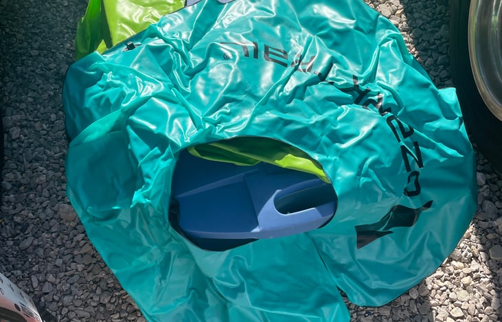 Inflatable tubes for fun on the river plus inflatable cooler to bring drinks along