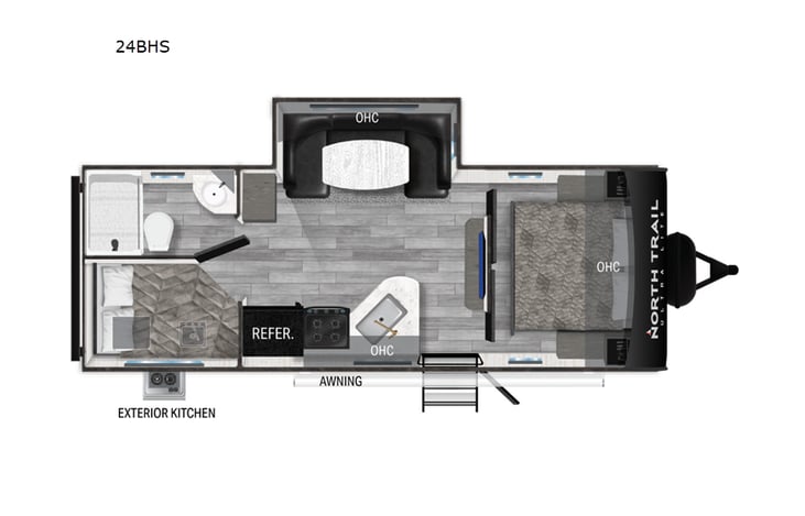 Representative floor plan provided by a trusted RVshare partner.