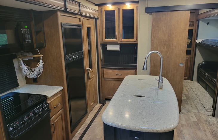 kitchen with island and ample storage